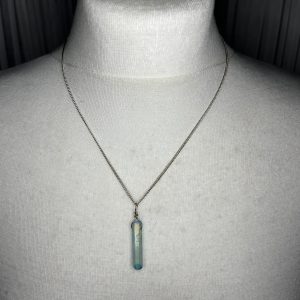 Angel Aura Quarz Necklace silver light blue